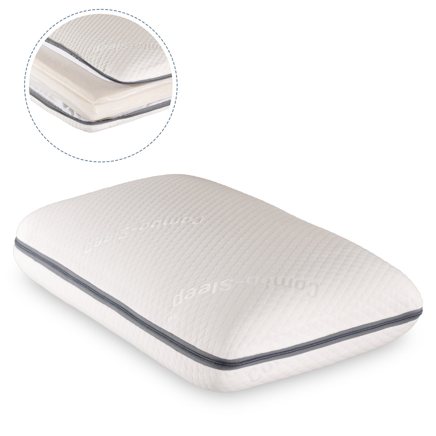 ComboPillow - Patented With 8 Adjustable Heights Pillow